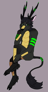 Fullbody of a anthro kirin